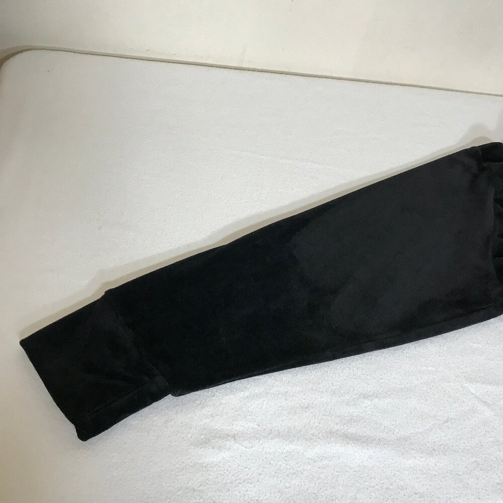 Cuddl Duds Size XL Black Velvet Tunic Popover Top With Side Slits & Thumbholes - Picture 9 of 10